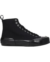 Jil Sander - Canvas High Top Sneakers - Lyst