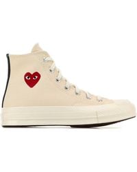 COMME DES GARÇONS PLAY - Canvas Sneaker With Signature Heart Motif - Lyst