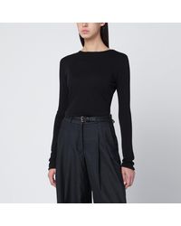 Entire studios - Crewneck Cotton Blend Top - Lyst