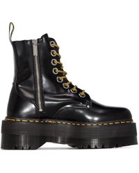 Dr. Martens - Leer Jadon Imitatiebont Gevoerde Platform Laarzen Dames - Lyst