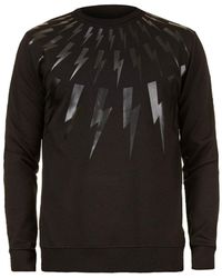 Neil Barrett - Lightning Print Sweatshirt - Lyst