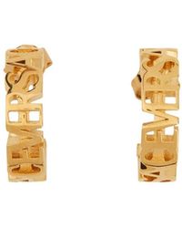 Versace - Logo Hoop Earrings - Lyst