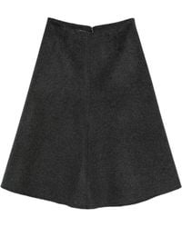 Susanne Bommer - Wool Midi Skirt - Lyst