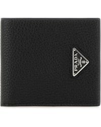 Prada - Logo Leather Wallet - Lyst