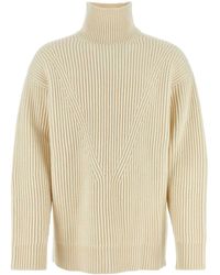 Jil Sander - Ivory Wool Sweater - Lyst
