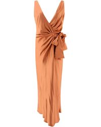 Pinko - Elegant Hammered Satin Dress - Lyst