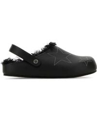 Stella McCartney - Embroidered Eco-Leather Fur-Lined Slides - Lyst