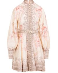 Zimmermann - Mini Abito Stampato Di - Lyst