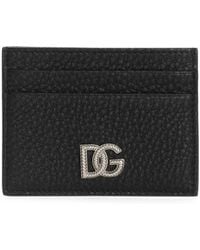 Dolce & Gabbana - Dolce & Gabbana Calfskin Card Holder With Dg Logo - Lyst