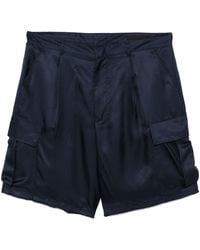 Prada - Silk Cargo Shorts - Lyst