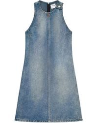 Courreges - A-Line Dress Heritage Denim - Lyst