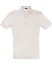 Kiton - Short-Sleeved Cotton Polo Shirt - Lyst