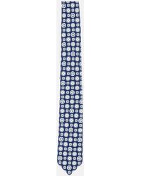 Barba Napoli - Cravatta Bianca Blu A Motivi Di Seta - Lyst