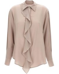 Victoria Beckham - 'asymmetrische Ruche' Blouse - Lyst