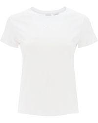 Pinko - Gesticktes Effekt Logo T -Shirt - Lyst
