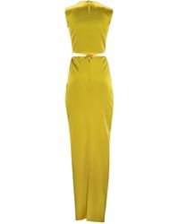 Max Mara Panaro Hourglass Silk-Satin Gown in Yellow | Lyst