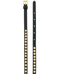 Prada - Cintura Skinny Con Occhielli Nera - Lyst