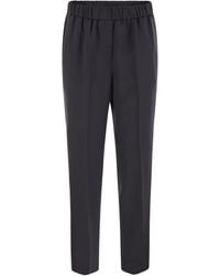 Peserico - Soft Pants Made Of Stretch Viscose Technical Canvas - Lyst