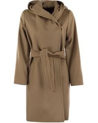 Max Mara - Newmang Wool Coat With Hood - Lyst