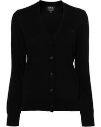 A.P.C. - Cardigan Salome Logo - Lyst
