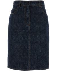 Fendi - Denim Skirt - Lyst