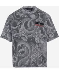 Just Cavalli - Cotton T Shirt With Logo Print - Lyst