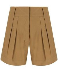 FEDERICA TOSI - Classic Khaki Shorts - Lyst