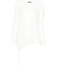 Ann Demeulemeester - Pullover Mit Lochstrickmuster - Lyst