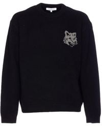 Maison Kitsuné - Fox Head Wool Jumper - Lyst