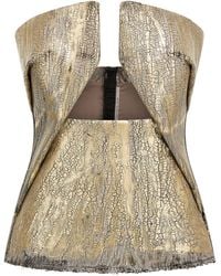 Rick Owens - Coated Denim Top With Front Cut-Out Neckline - Lyst