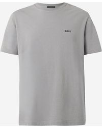 BOSS - Stretch Cotton T Shirt With Logo - Lyst