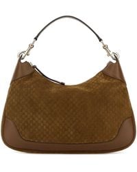 Gucci - Suede Medium B Shoulder Bag - Lyst