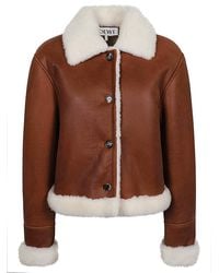 Loewe - Shearling Leather Jacket - Lyst