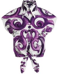 Dolce & Gabbana - Grafische Print Katoenen Shirt - Lyst