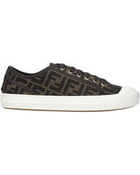 Fendi - Domino Sneakers Fabric/Tobacco - Lyst
