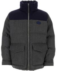 Gucci - Dark Wool Blend Down Jacket - Lyst