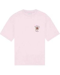 Drole de Monsieur - T Shirt Slogan Rose - Lyst