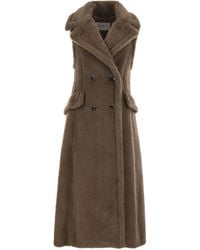 Max Mara - Boario1234 Manteau sans manches en tissu Teddy alpaga et laine - Lyst