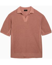 Roberto Collina - Linen And Cotton Polo Shirt - Lyst