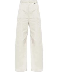 MM6 by Maison Margiela - Wide-Leg Pleated Trousers - Lyst