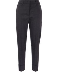 Peserico - Wool And Linen Trousers - Lyst