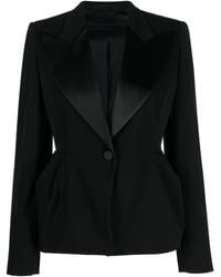 Max Mara - Wool Single-Breasted Blazer Jacket - Lyst