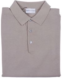 Sette Fili Cashmere - Short-Sleeved Polo Shirt With Tubular Hem And Side Slits Cotton M/C - Lyst
