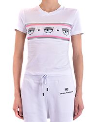Chiara Ferragni - Fitted T-Shirt With Playful Eye Motif - Lyst
