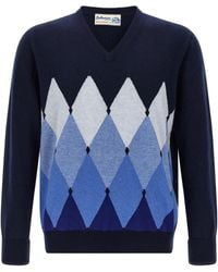 Ballantyne - Argyle Pattern Sweater - Lyst