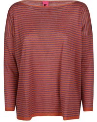 ALESSANDRO ASTE - Boat Neck Striped Linen Sweater - Lyst