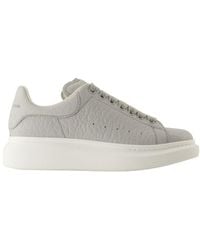 McQueen - Baskets surdimensionnées Alexander MC Queen Leather Grey - Lyst