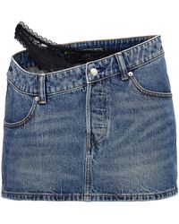 Alexander Wang - Minigonna Con Vita Asimmetrica E Inserto Logato - Lyst