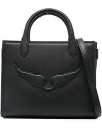 Zadig & Voltaire - Angel Tote Xs Grained Leather - Lyst