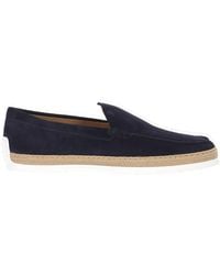Tod's - Dunkelblaue Gommino Slipper - Lyst